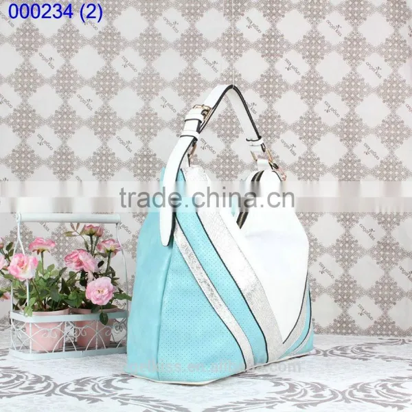 New Korea Fashion Color Blocking Handbag Shoulder Bag Tote Bag photo-2