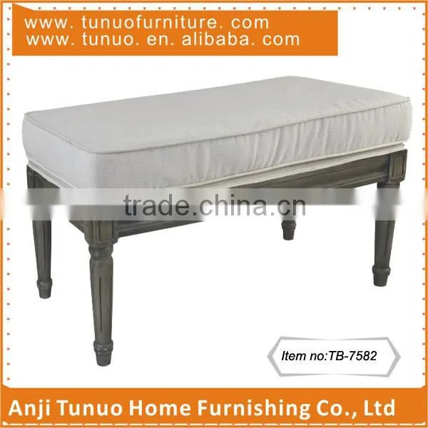 Upholstered White Piano Bench