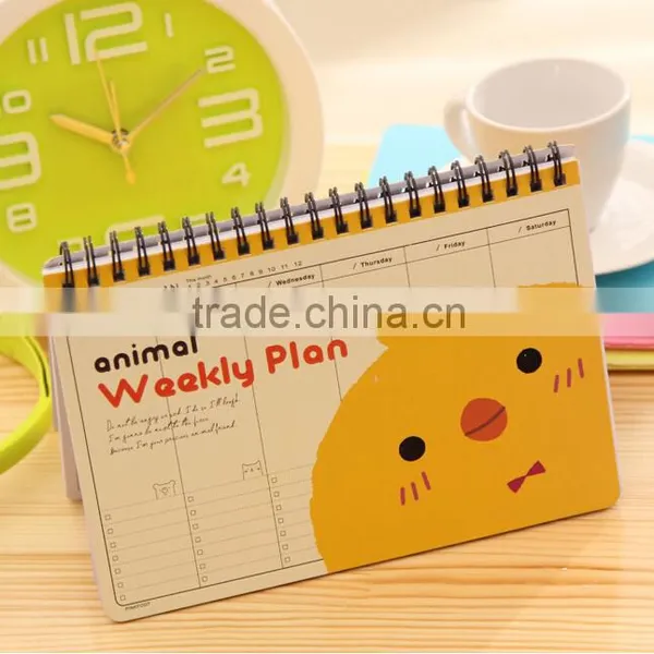 School Diary Notebook Paper Spiral Novelty Notepad Journal Planner Day Scheduler Mini Cute Notebook Stationery 2016