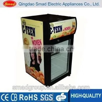 Black Finish Single Glass Door Display Fridge Showcase photo-2