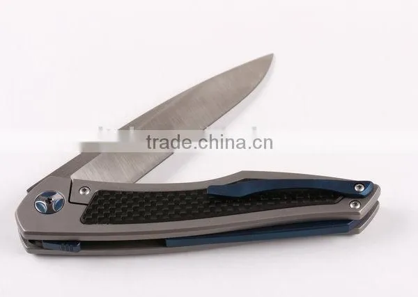 OEM All Titanium Handle D2 Blade Folding Knives for Outdoor photo-2