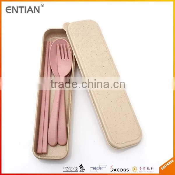 Hot Sale Wheat Straw Cutlery Set With Box photo-2