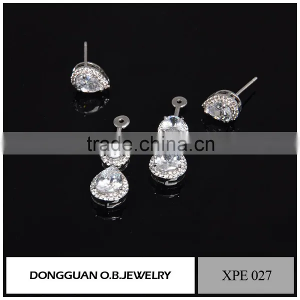 Fashion Silver Jewellery Crystal Earring Studs Wholesale For Ladies On Wholesale photo-5