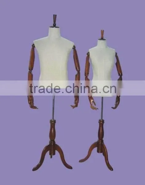 Male Dress Form Mannequin With Wooden Arms and Base photo-3