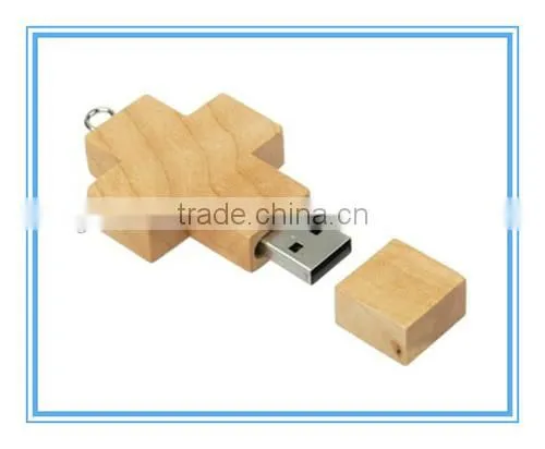 Custom Usb Flash Drive Wooden Mini Cross Usb Stick Drive photo-4