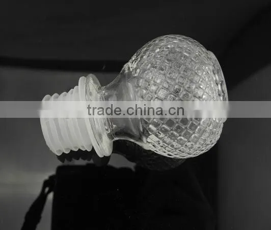 Clear Ball Glass Wine Bottle With Lid photo-2