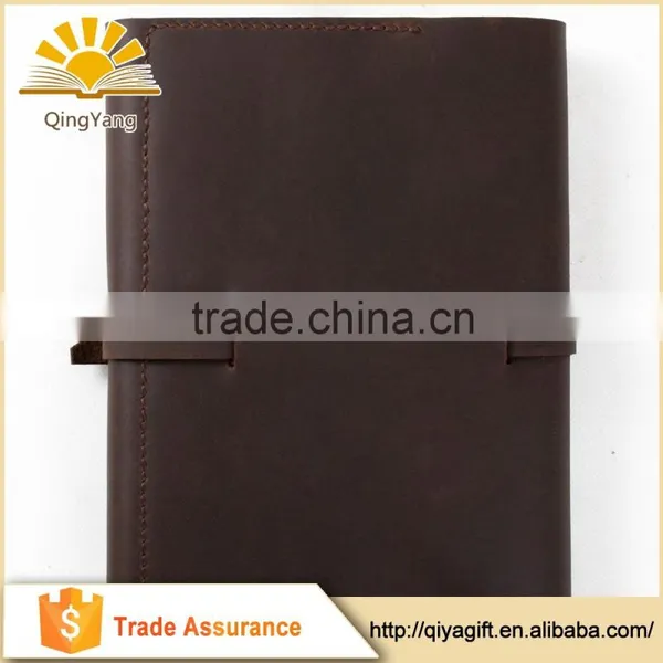 Top Quality Refillable Genuine Leather Notebook With Pen Loop photo-5