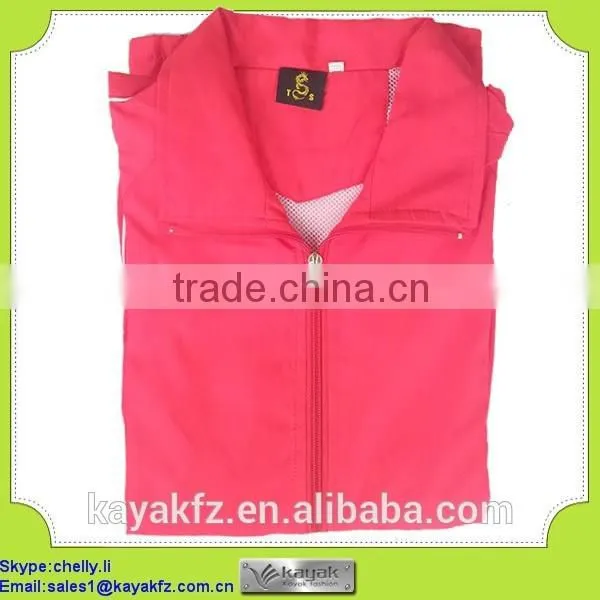 Red Custom Fashion Wholesale Windbreaker Jacket