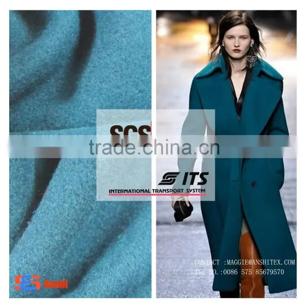 TR Polyester Rayon Spandex Brushed Fabric for Wool Melton Fabric photo-2