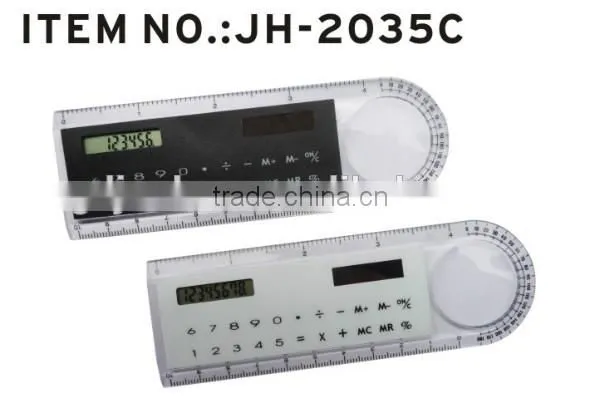 Promotional Multi-functional 8 Digits Ruler Calculator With Magnifier photo-2