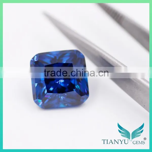Wholesale Russia Nanosital #A597 Color Sapphire Rectangle Cut for Jewelry Marking photo-5