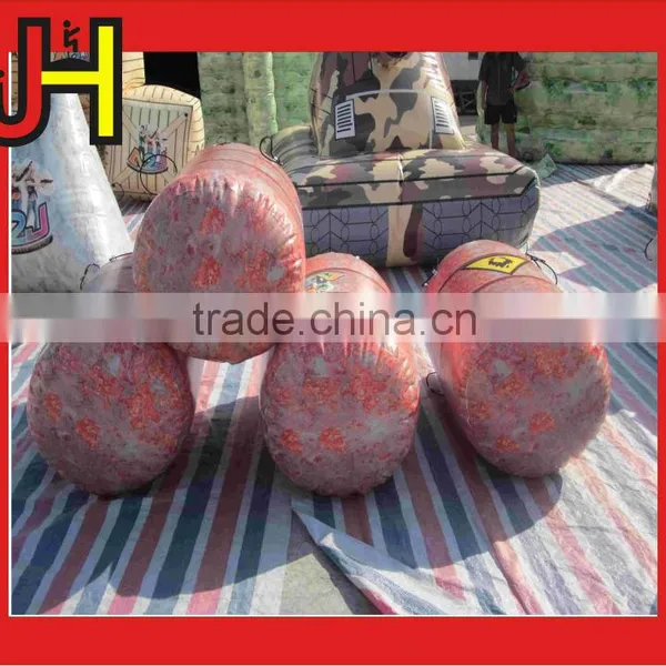 EN14960, SGS, CE 0.6MM PVC Tarpaulin Oil Barrel Inflatable Paintball Bunkers For Sale photo-2