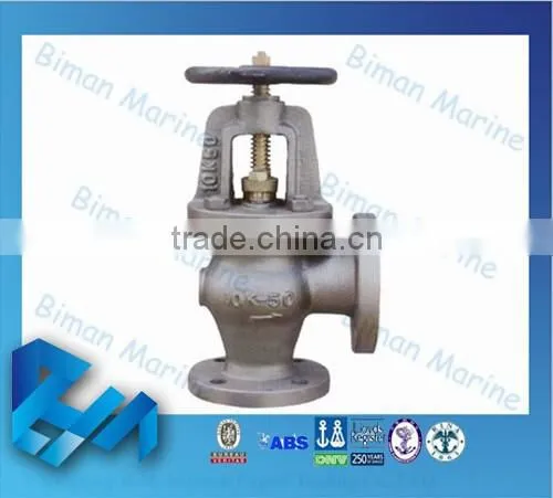 MARINE CAST IRON JIS 10K SCREW-DOWN Angle Stop Valve