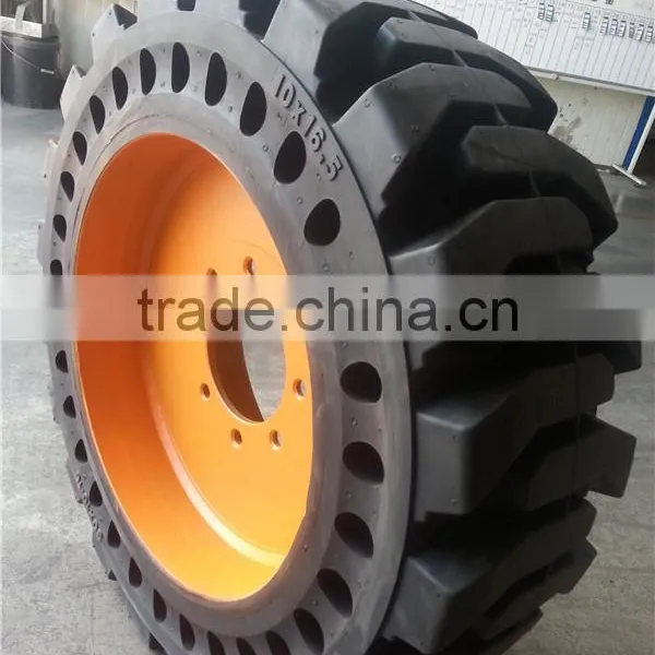 Solid Skid Steer Tires 30x10-16 33x12-16 10-16.5 12-16.5 With Apertures photo-2
