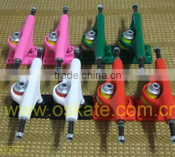 356 Aluminum Hangers 4140 Chromoly Steel Axles, New 5.5" Flounder Colorfully Skateboard Trucks