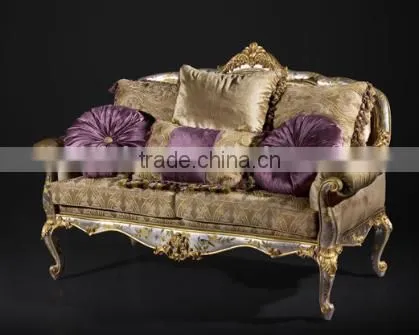 Fancy Art Painting Living Room Sofas, Elegant Hand Painting 3+2+1 Sofa Set, Classic Wood Carving Living Rroom Furniture Set photo-3