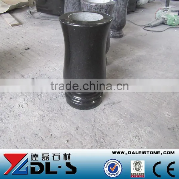 Black Granite Vases for Tombstones