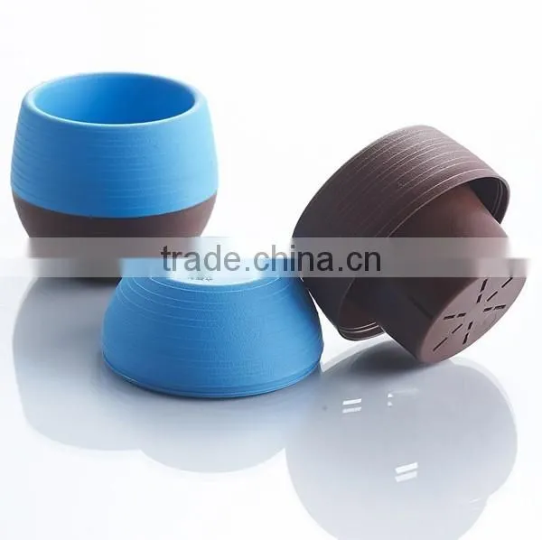 Mini Round Plastic Plant Flower Pot Home Office Decor Planter photo-5