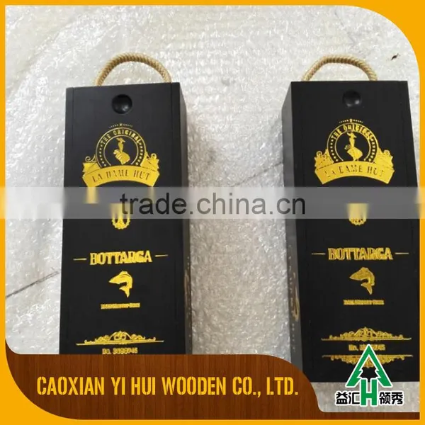 Wholesale Wine Single Bottle Wooden Box With Metal Lock photo-6