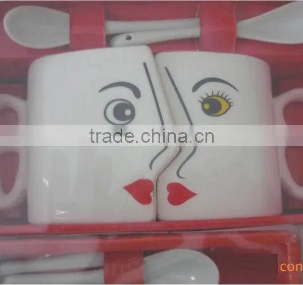 Heart Shape Ceramic Mug With Handle Heart Shape Drinking Mug photo-4