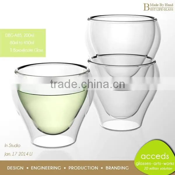 Tableware Producer Double Wall Heat Resistant Espresso Coffee Glass Cup photo-2
