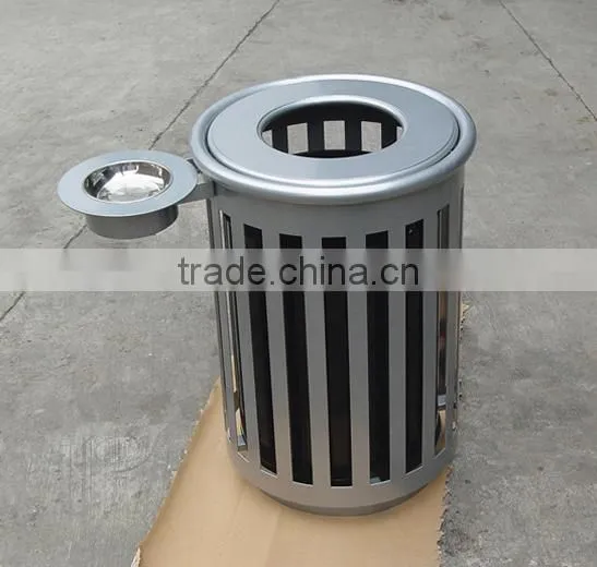 Arlau Outdoor Park Metal Trash Receptacle photo-3