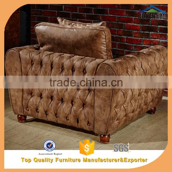 Luxury Classic Living Room Furniture Tufted Vintage Sectional Sofa Set photo-5