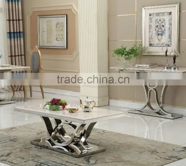 High End Stainless Steel Dinning Table Dinning Room Set Furniture AH1282 photo-2