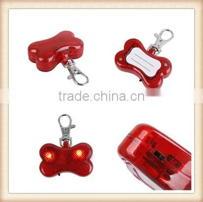 Popular Bigbee Bone Shaped LED Flashing Night Light Pet Dog Blinking Pendant Collar Clip Buckle Wholesale Brand New photo-3