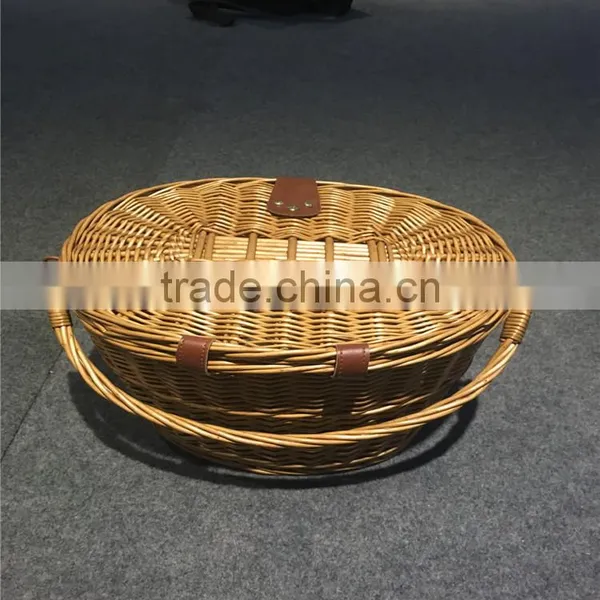 Wholesale Vintage Willow Wicker Bicycle Front Bike Basket With Storage Bicycle Baskets photo-3