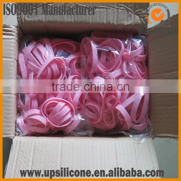 Breast Cancer Silicone Bracelets , Breast Cancer Awareness Promotional Gift Silicone Bracelet Wholesale photo-6