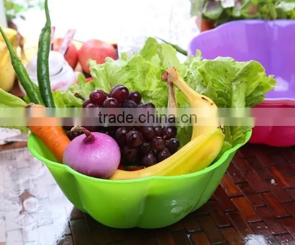 Hot Bsale Plastic 8 Sides Vegetable Fruit Washing Storage Basket for Daily Life photo-2