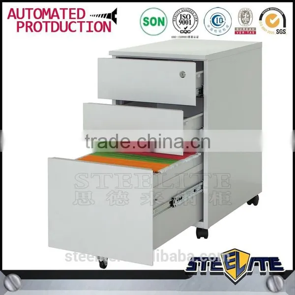 Grey Color Under Desk Small 3 Drawer Mobile Metal File Cabinet on Sale photo-3
