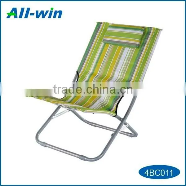 Large Popular High-quality Outdoor Colorful Foldable Leisure Beach Chair Camping Chair With Pillow photo-2