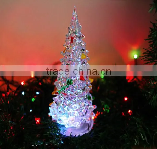 Craft Plastic Acrylic New Popular Christmas Tree Led Lighting Decoration photo-3