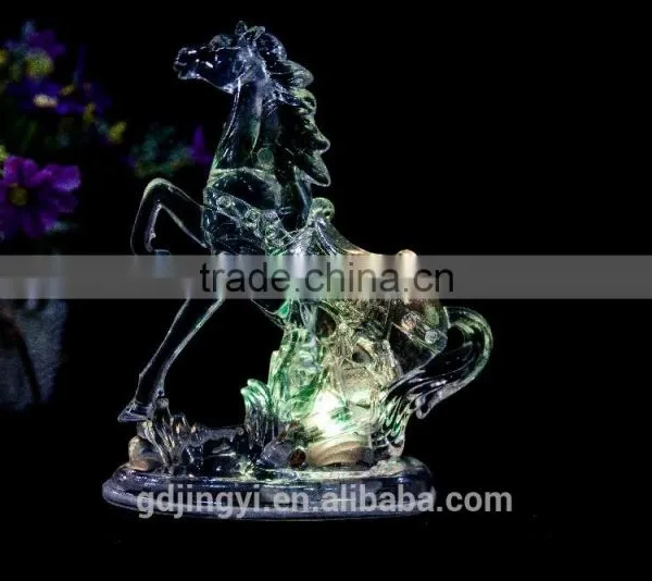 LED Lighted Plastic Clear Neighing Horse Indoor Decoration photo-2