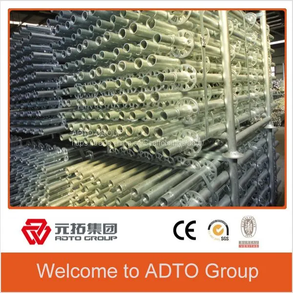 Q345/Q235 Buliding Hot Dipped Galvanized Scaffolding Ringlock Standard for Sale photo-2