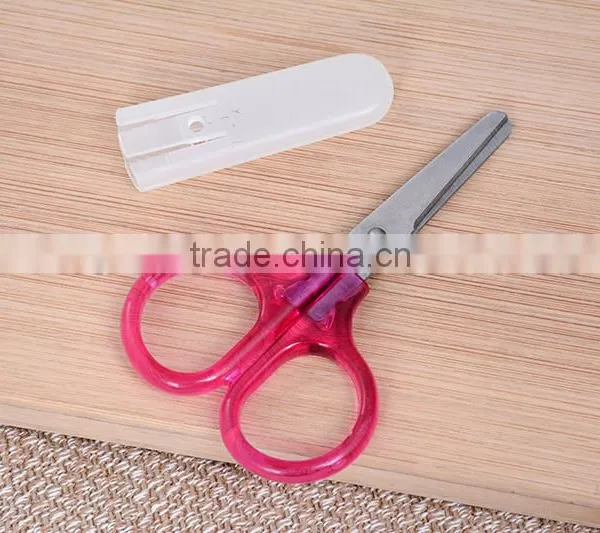 School Children Paper Cutting Scissors Plastic Paper Cutting photo-3