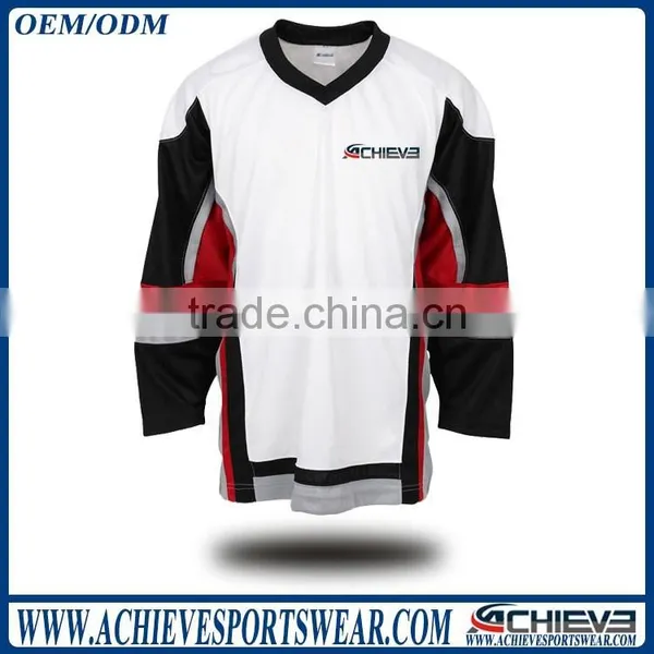 Custom Sublimation New Style Mesh Fabric Team Set USA Ice Hockey Jersey photo-4