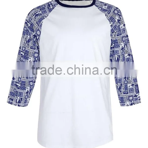 Stamp Pattern Printing Raglan t Shirt Pure Cotton High Quality Custom Long Sleeve Shirt for Male photo-5