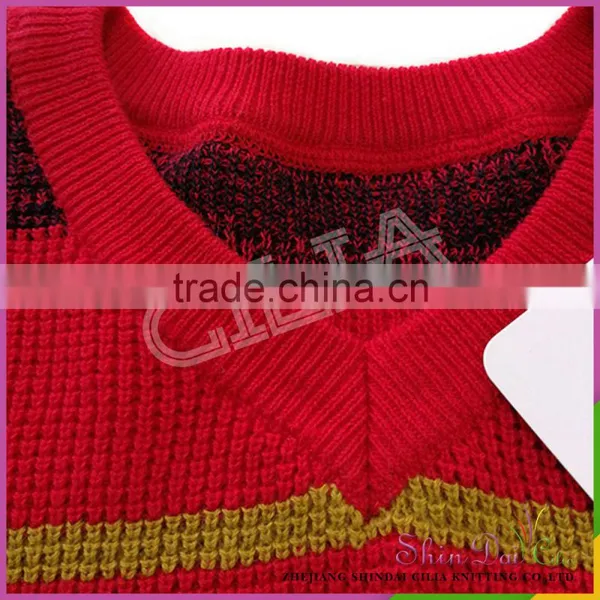 China Wholesale Baby Boy School Style v Neck Sweater photo-5
