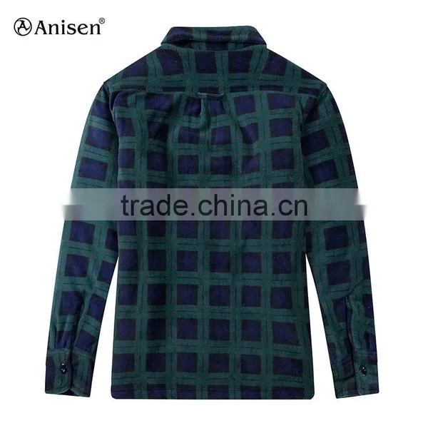 Chinese Supplier Custom Design Men Fleece Plaids Jacket photo-2