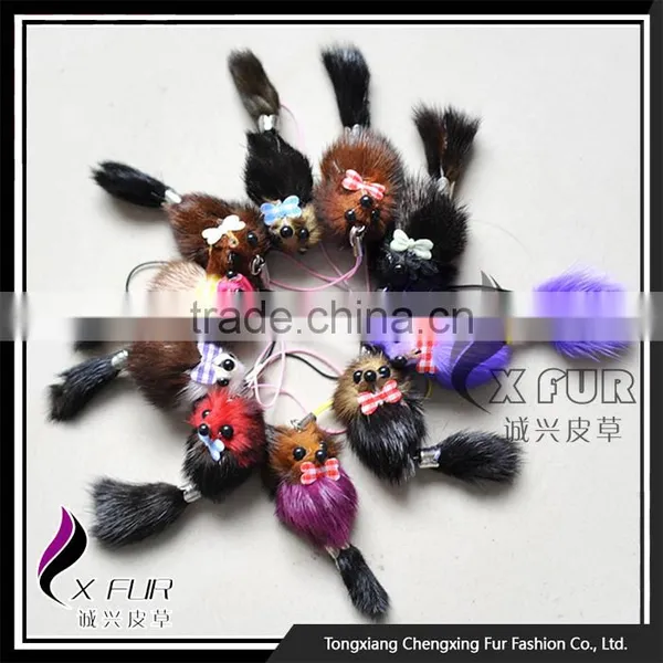 CX-P-24 Wholesale In Bulk Promotional Large Size Mink Fur Mobile Phone Adornment Gift photo-3