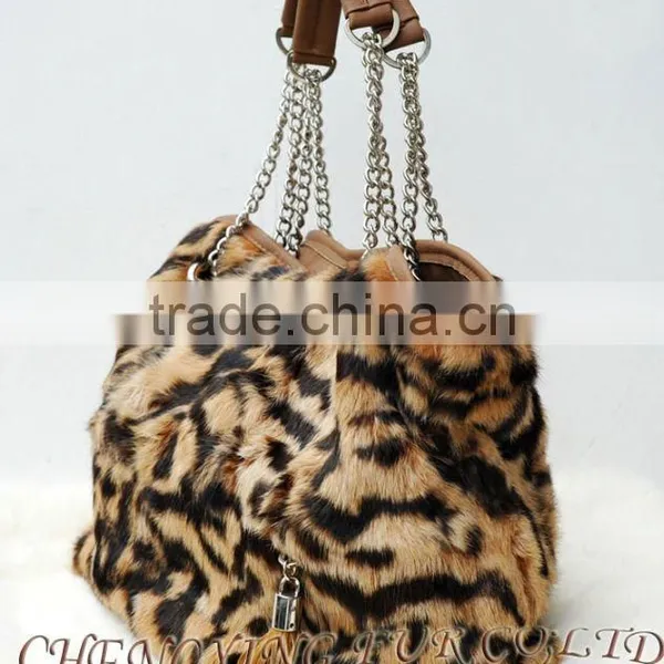 CX-H-07 Genuine Rabbit Fur Fashion 2017 Ladies Handbags photo-6