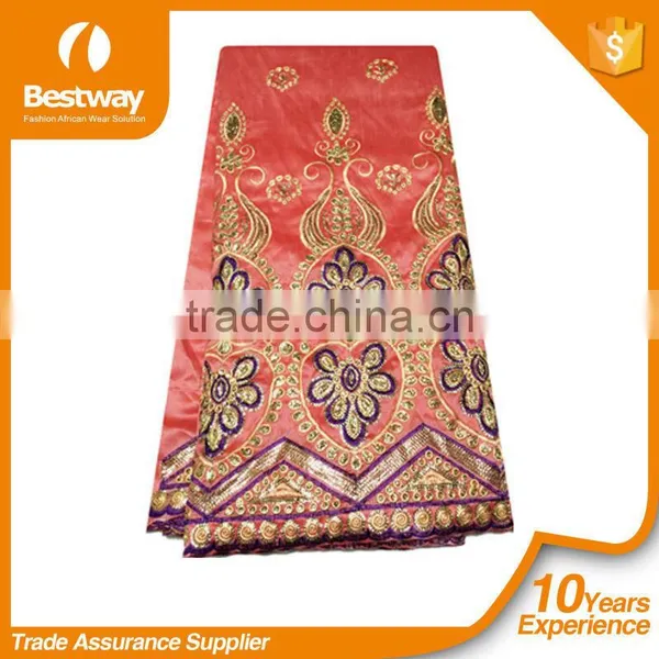2017 Hot Wedding Dress Lace Indian Raw Silk George Lace Fabric GP0060 photo-3