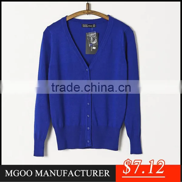 MGOO New Cheap Price Women Plain Cardigan Stock S-XL Women Sweaters Cotton Winter Clothes For Ladies photo-4