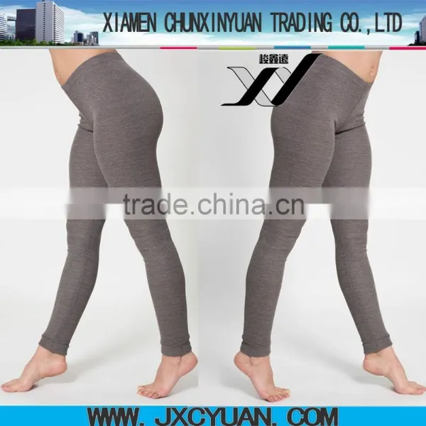 Custom Women Middle Waist Slim Fit Plain Leggings for Wholesale