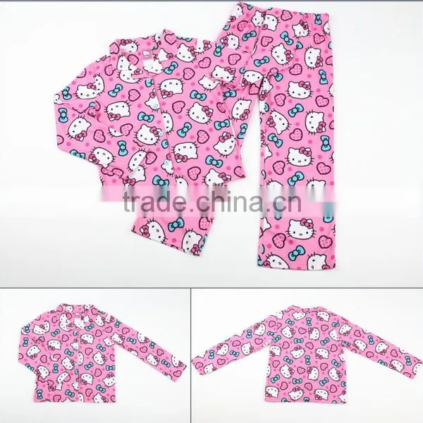 Pink Color Suit Pajamas for Girls photo-2