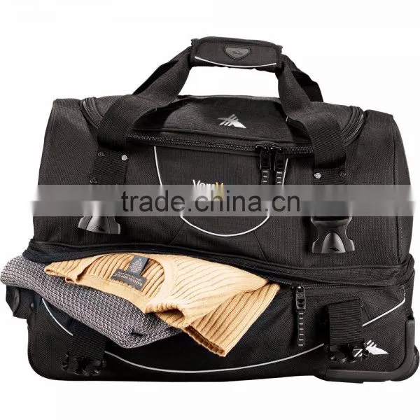 High Sierra 22" Carry-On Rolling Duffel Bag - Has a Drop-bottom Lower Compartment for Shoes and Clothes and Comes With Your Logo photo-4