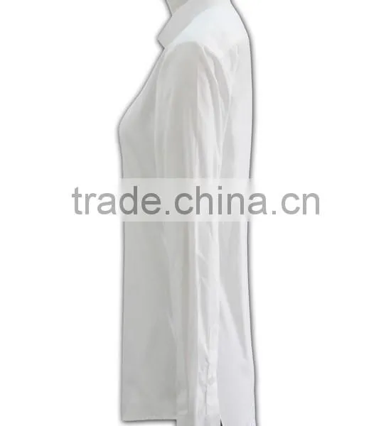 Custom Plus Size Shirt Womens Long Sleeve Shirt Office Workwear White Blank Bloue Shirt photo-3